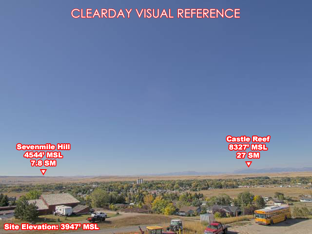 Choteau, SouthWest view on a clear day