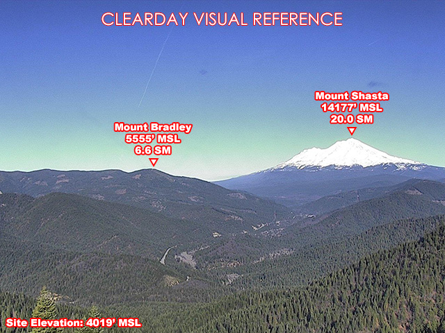 Girard Ridge, North view on a clear day
