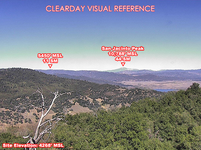Mesa Grande, North view on a clear day