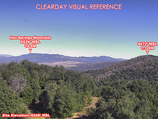 Mesa Grande, NorthEast view on a clear day