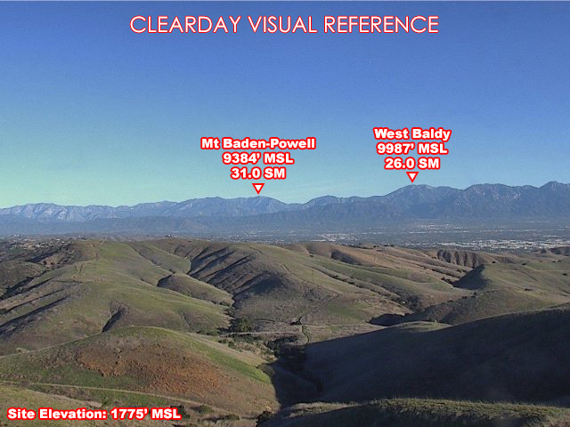 Chino Hills, North view on a clear day