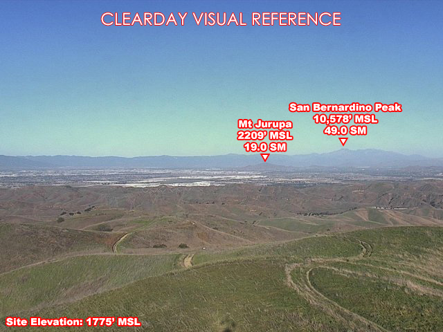 Chino Hills, NorthEast view on a clear day