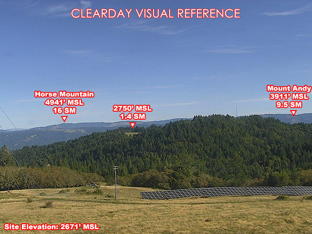 Barry Ridge Kneeland, NorthEast view on a clear day
