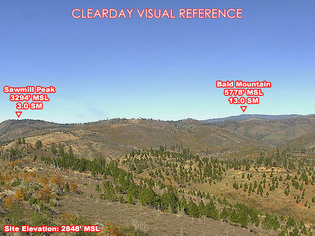 Concow Mtn, North view on a clear day