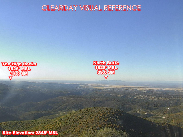Concow Mtn, South view on a clear day
