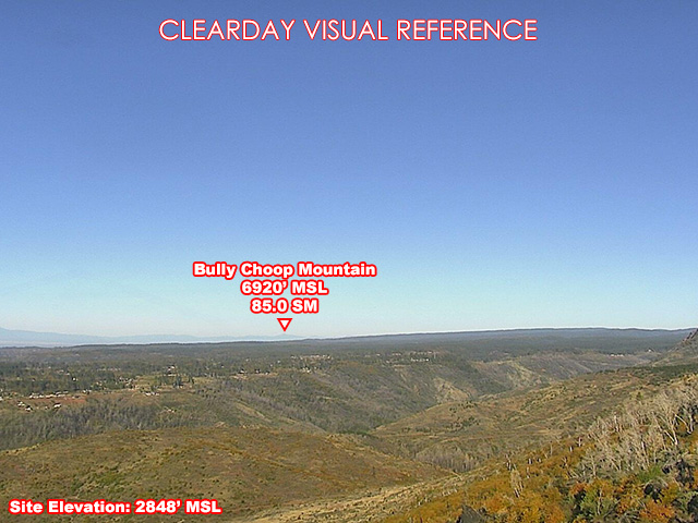 Concow Mtn, NorthWest view on a clear day