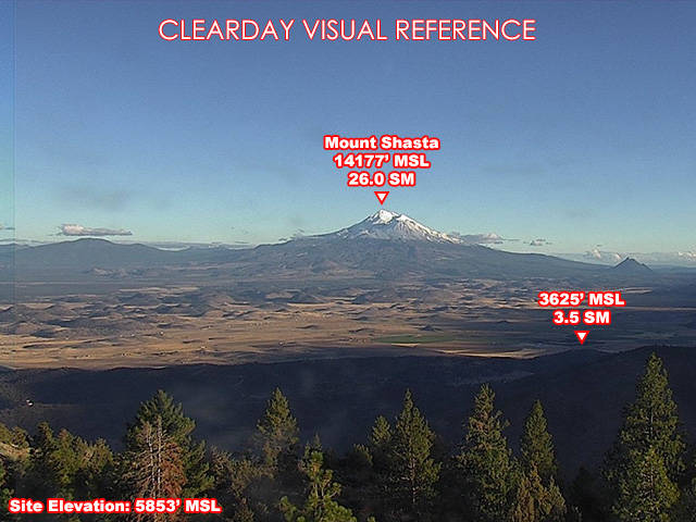 Antelope Mtn Yreka, SouthEast view on a clear day