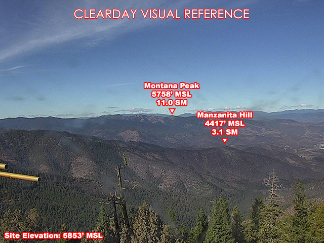 Antelope Mtn Yreka, NorthWest view on a clear day