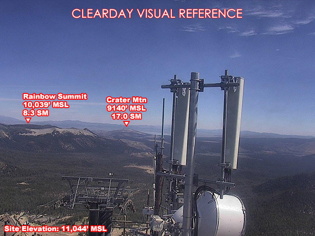 Mammoth Mtn, North view on a clear day