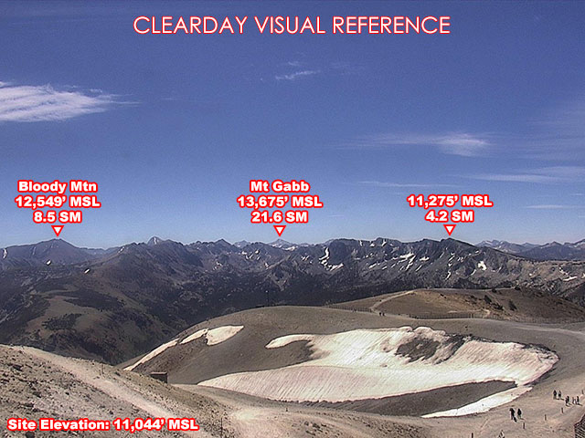 Mammoth Mtn, SouthEast view on a clear day