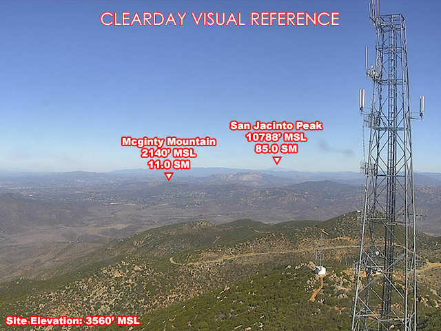 Otay Mtn, North view on a clear day