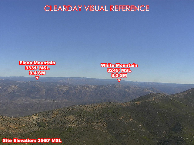 Otay Mtn, NorthEast view on a clear day