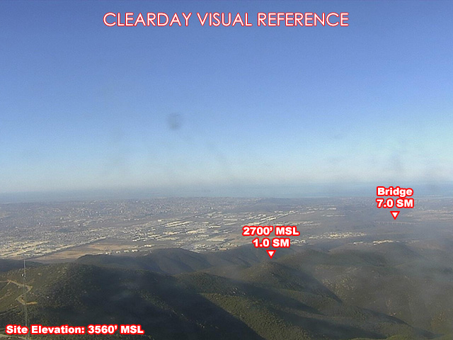 Otay Mtn, West view on a clear day