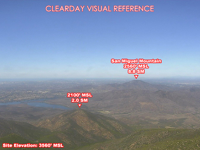 Otay Mtn, NorthWest view on a clear day