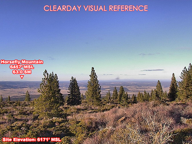 Ballard Ridge, North view on a clear day