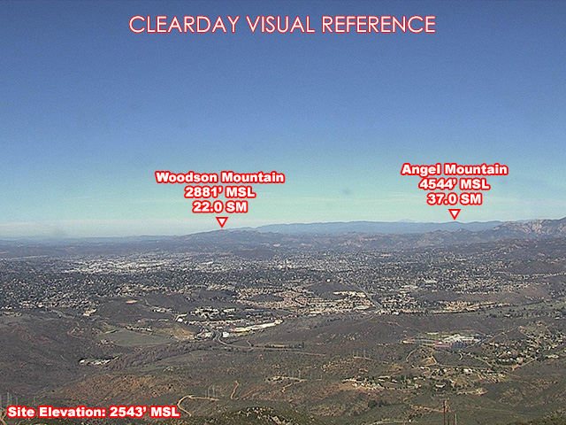 Mt San Miguel, North view on a clear day