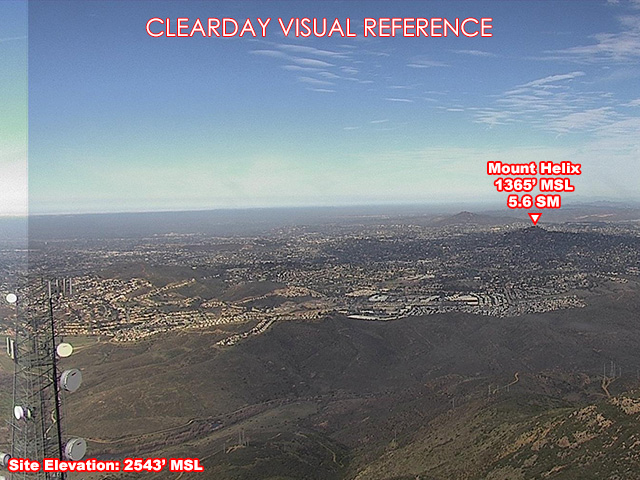 Mt San Miguel, NorthWest view on a clear day