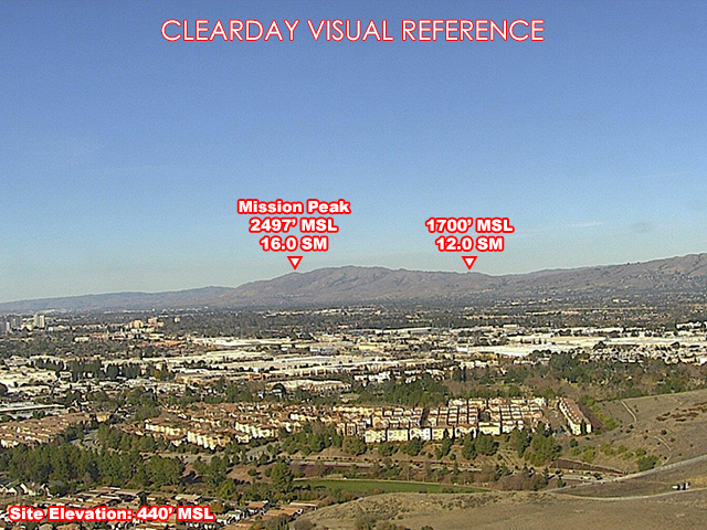 Carol Drive Santa Clara, North view on a clear day