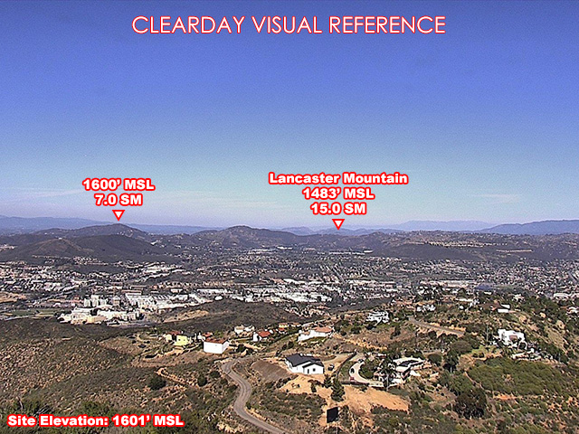 Coronado Hills, North view on a clear day