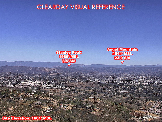 Coronado Hills, NorthEast view on a clear day