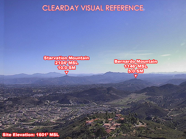 Coronado Hills, SouthEast view on a clear day