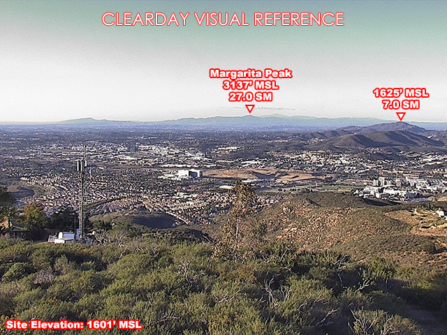 Coronado Hills, NorthWest view on a clear day