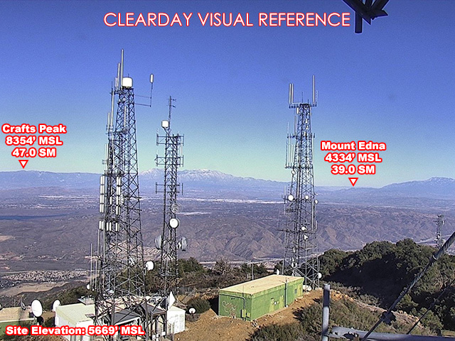 Santiago Peak CalOES, NorthEast view on a clear day