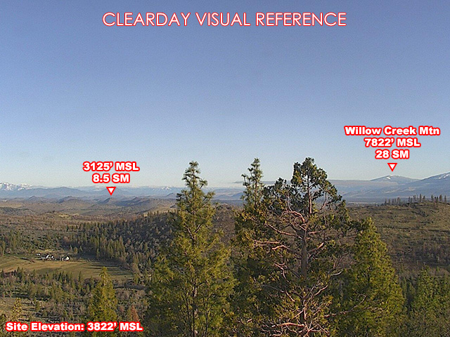 Weed, North view on a clear day