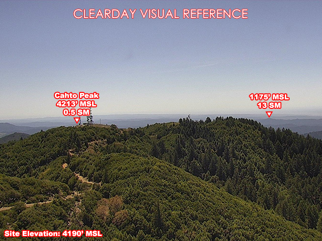 Laytonville, South view on a clear day