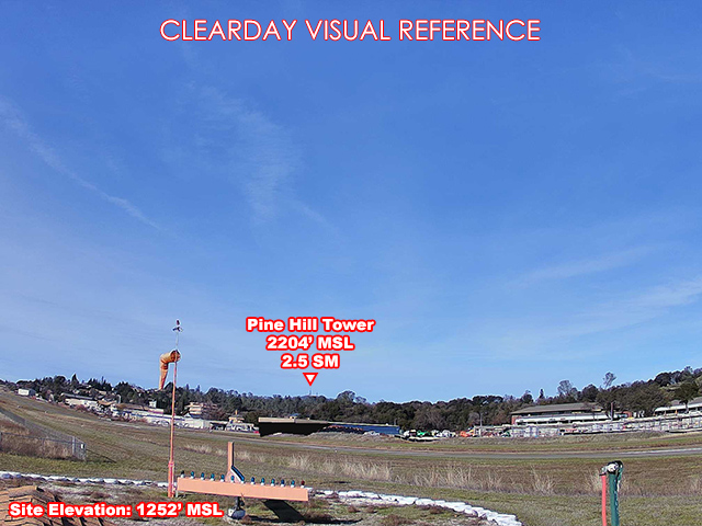 Cameron Park Airport, North view on a clear day