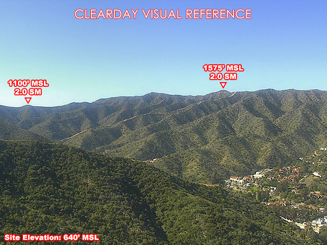 Avalon, West view on a clear day