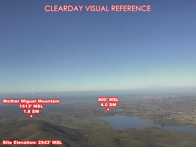 Mt San Miguel, West view on a clear day