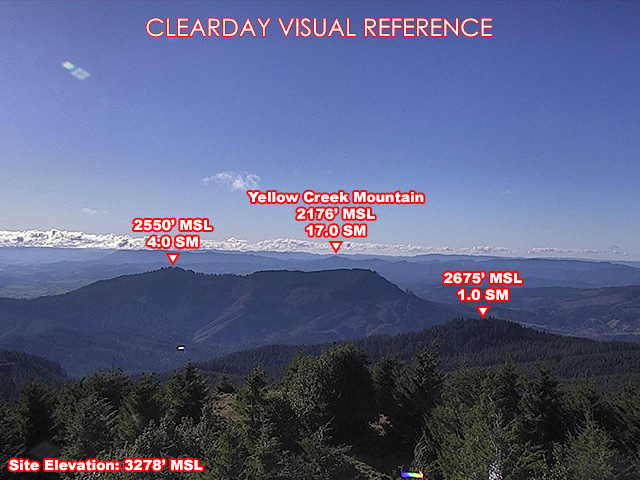 Harness Mtn, West view on a clear day
