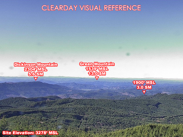 Harness Mtn, NorthWest view on a clear day