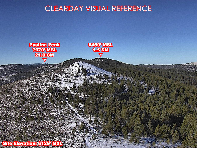 Pine Mtn, SouthWest view on a clear day