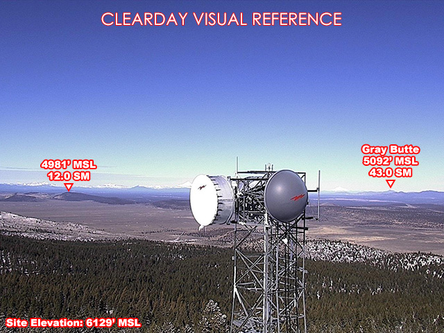 Pine Mtn, NorthWest view on a clear day