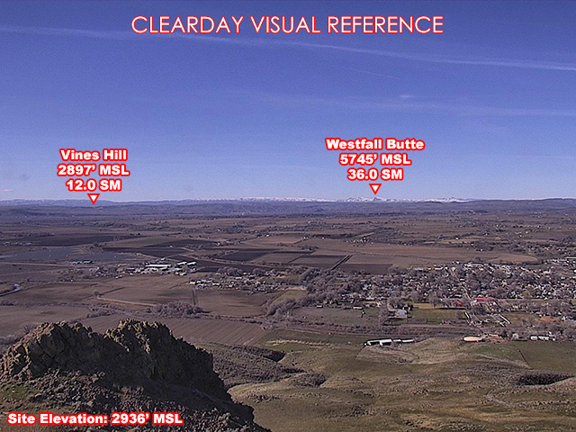 Rhinehart Butte, West view on a clear day