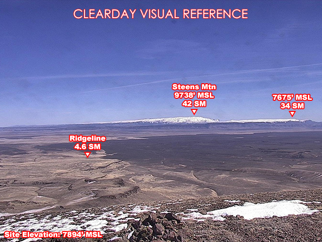Beaty Butte, NorthEast view on a clear day