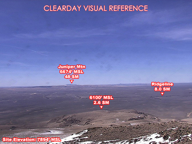 Beaty Butte, NorthWest view on a clear day