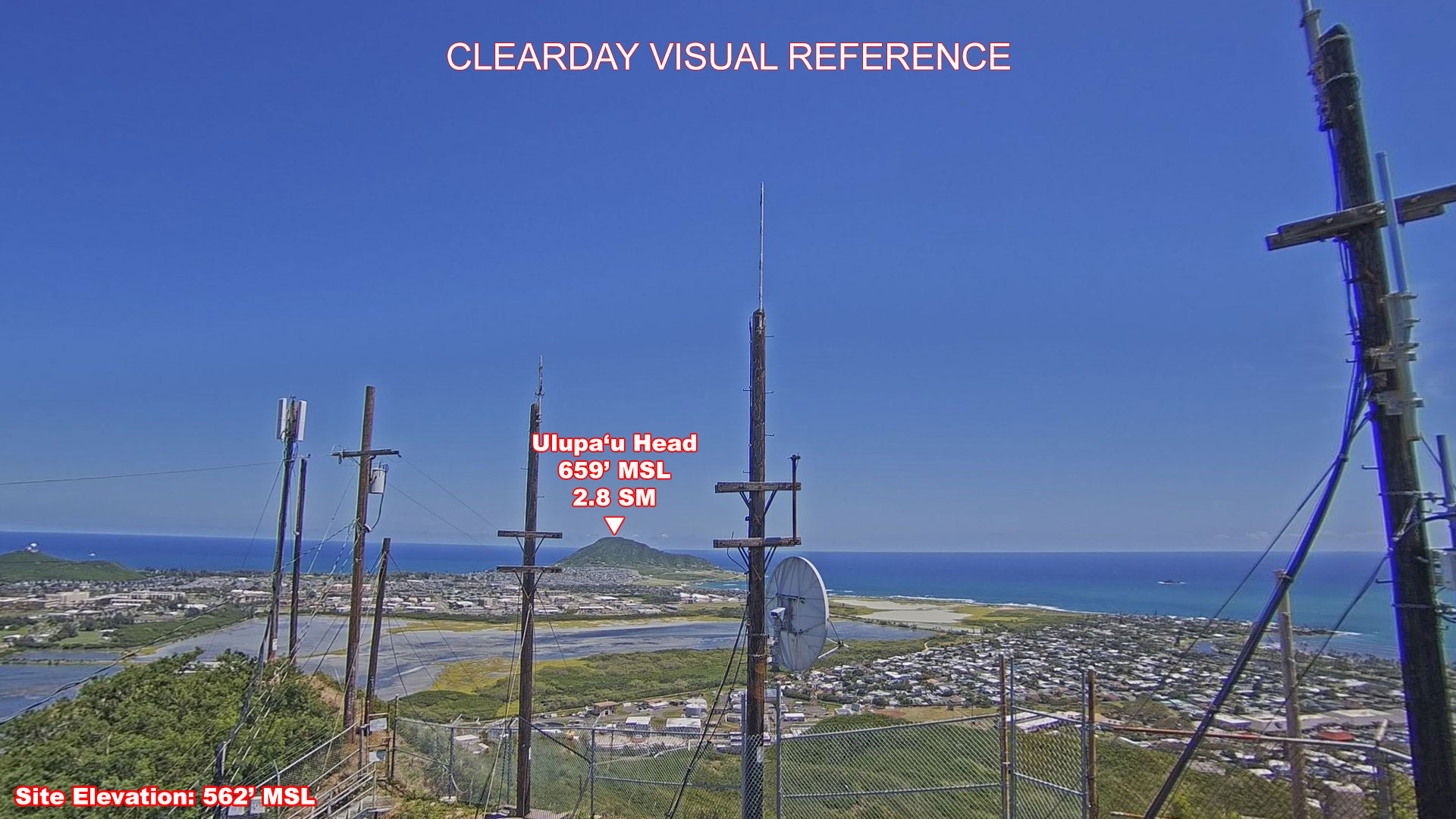 Kaneohe Bay, NorthEast view on a clear day