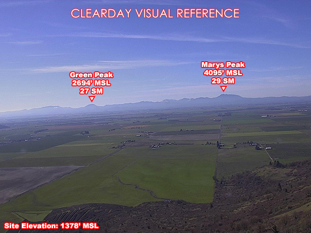 Peterson Butte, West view on a clear day