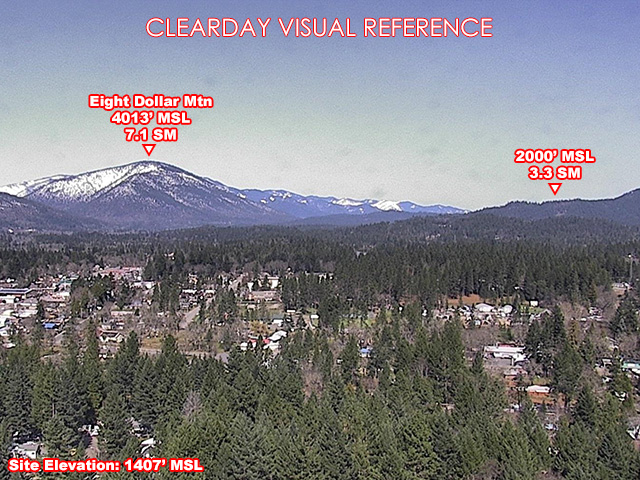 Cave Junction, North view on a clear day