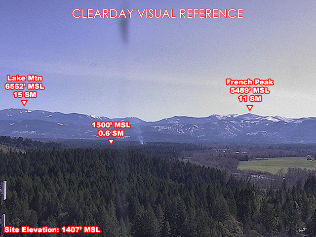 Cave Junction, SouthEast view on a clear day