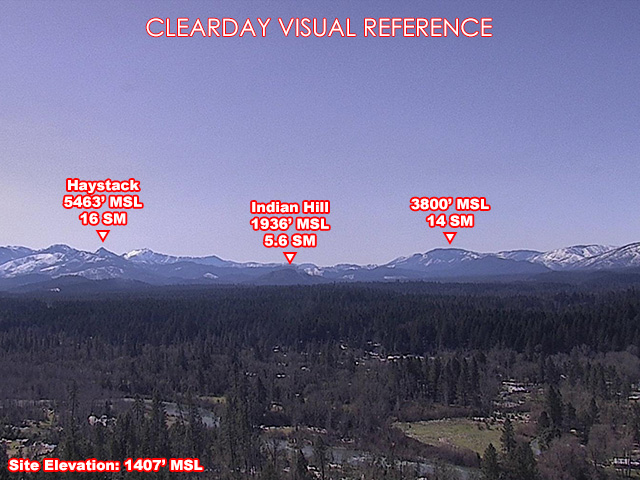 Cave Junction, South view on a clear day