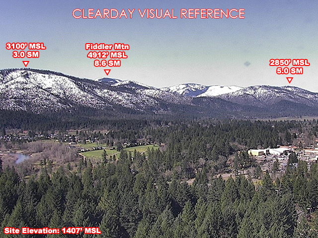 Cave Junction, NorthWest view on a clear day