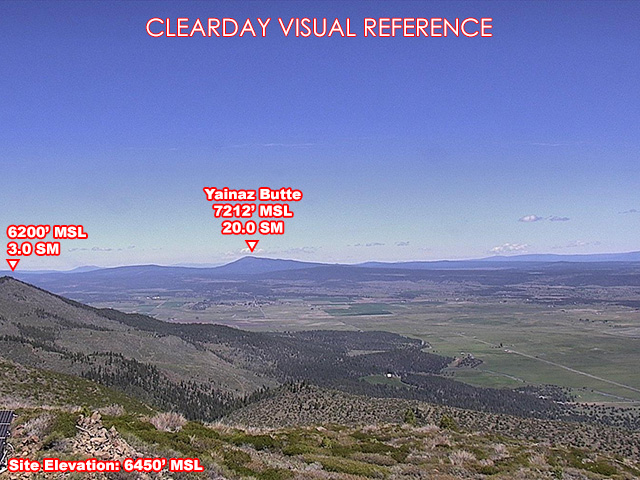 Bryant Mtn, North view on a clear day