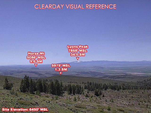 Bryant Mtn, South view on a clear day