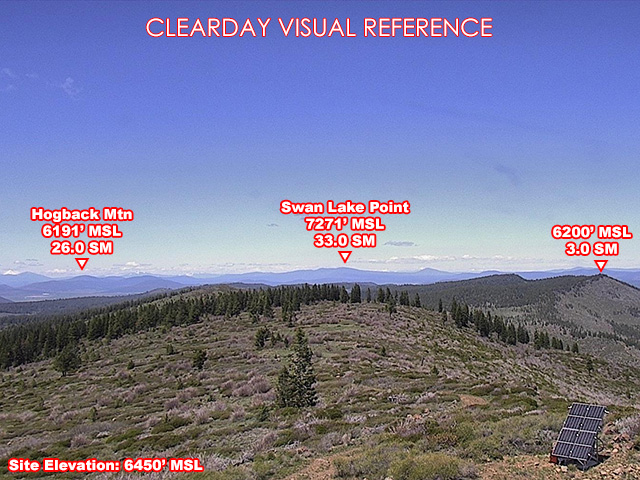Bryant Mtn, NorthWest view on a clear day