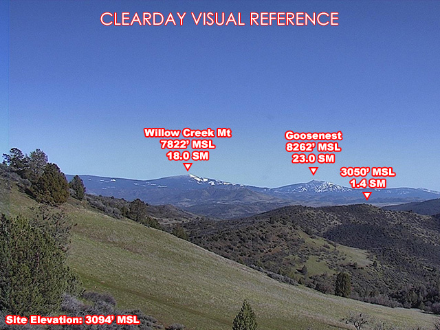 Hornbrook, SouthEast view on a clear day