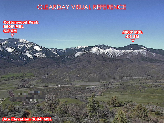 Hornbrook, West view on a clear day